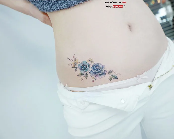 Hình xăm ở hông eo cho nữ đẹp từng milimet