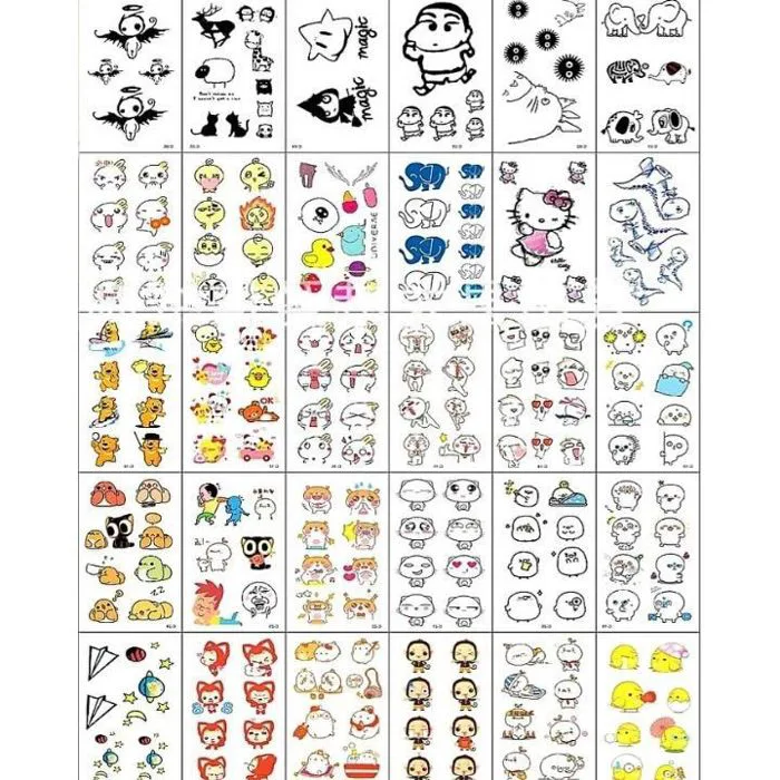 Combo 30 Tấm Hình Xăm Dán Hình Xăm Hoạt Hình Hình Xăm Mini Sticker mini  Sticker Trang trí đẹp siêu cute Giá rẻ | Lazada Việt Nam