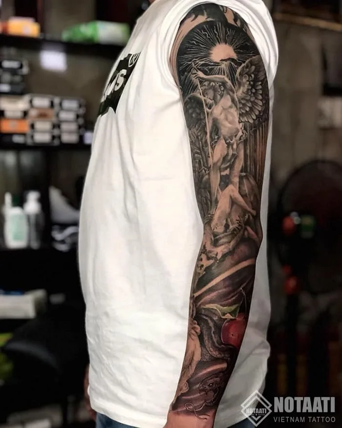 Hình xăm nam cực ngầu cực cá tính - Notaati Tattoo