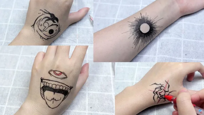 Vẽ hình xăm cực ngầu bằng bút bi - Very simple tattoo designs|Prentan