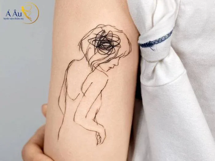 101+ Mẫu hình xăm cô gái buồn độc lạ không thể bỏ lỡ - Bệnh viện thẩm mỹ Á  Âu
