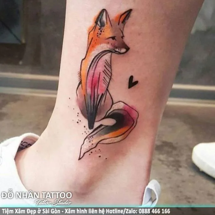 Hình xăm con Cáo, Hồ Ly (0184) tại ĐỖ NHÂN TATTOO
