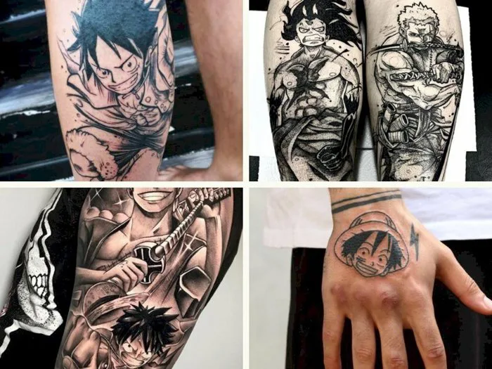 101 hình xăm Luffy trắng đen đẹp, ấn tượng, độc lạ cho nam và nữ