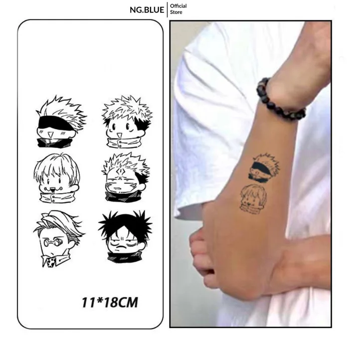 Hình xăm dán tattoo cho nam naruto 15 ngày tạm thời ngầu dán bắp tay cổ tay  bắp chân nam nữ lâu trôi chống nước