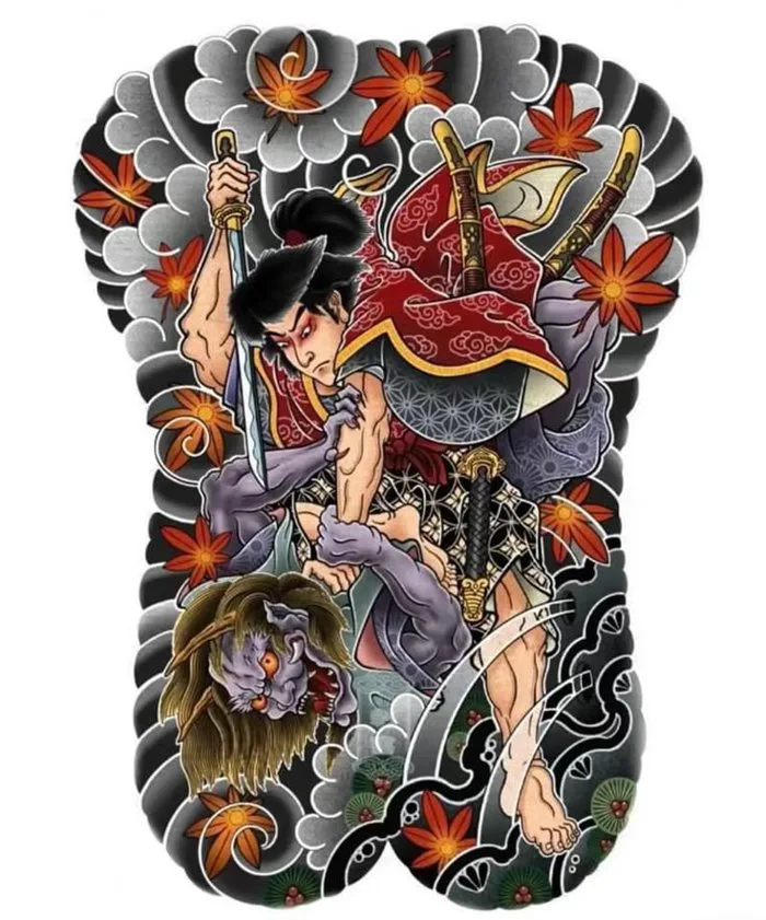 Hình xăm nhật cổ full lưng yakuza | Hinh xam nhat co full lung, Tato nhật