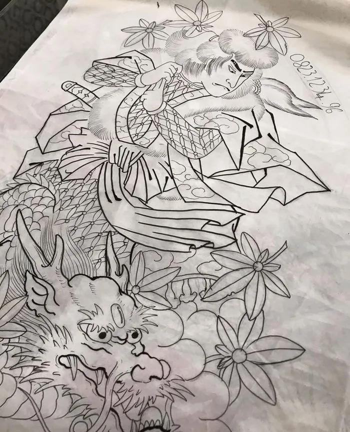 Kín tay nhật cổ tattoo | Hình xăm nàng tiên cá, Hình xăm sói, Hình xăm chân