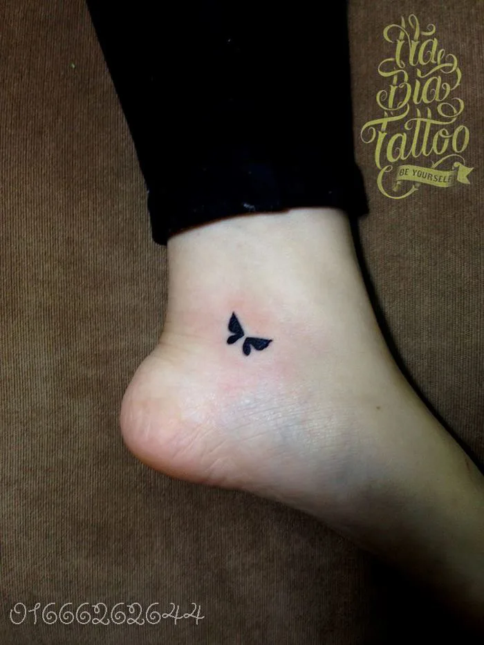 hình xăm nhỏ, small tattoo, mini tattoo, hình xăm sau chân, hình xăm nữ, hình  xăm đẹp, Hà Nội.