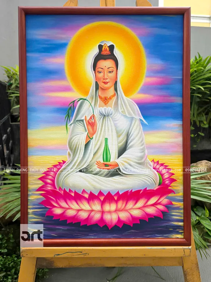Tranh sơn dầu Quán Thế Âm Bồ Tát