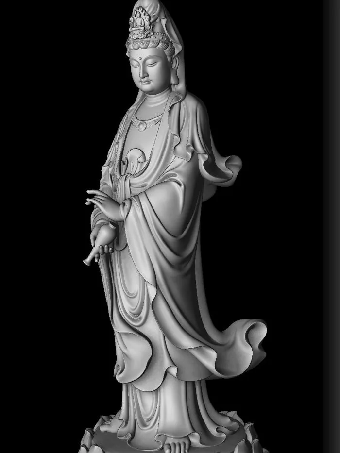 File Phật Bà Quan Âm - mẫu Phúc Đan 3d - Mẫu Khắc 3d