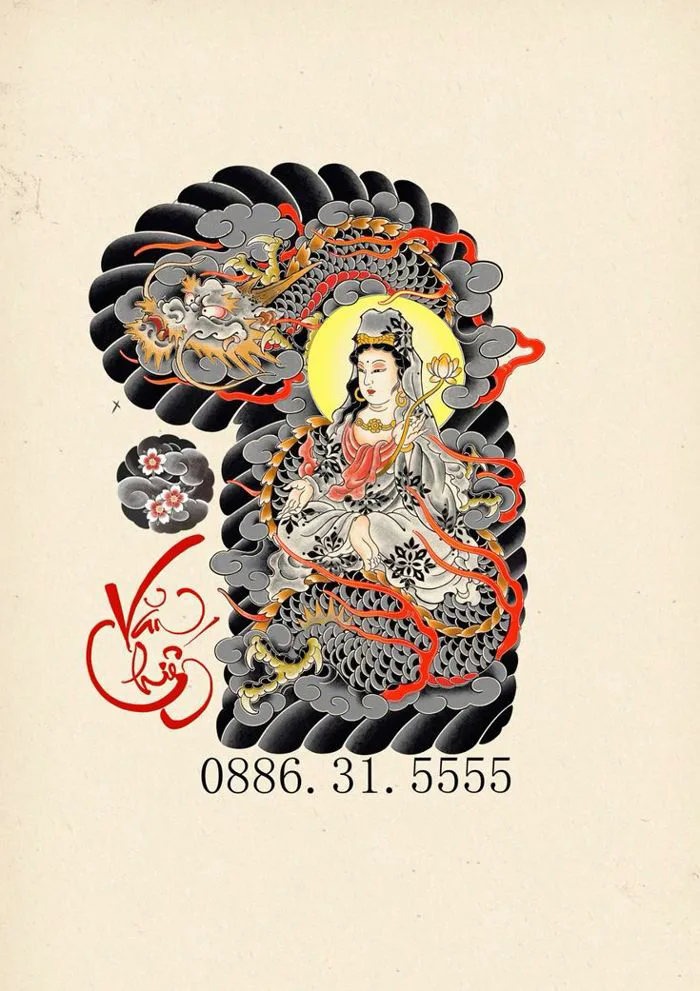 Tattoo phật bà quan âm