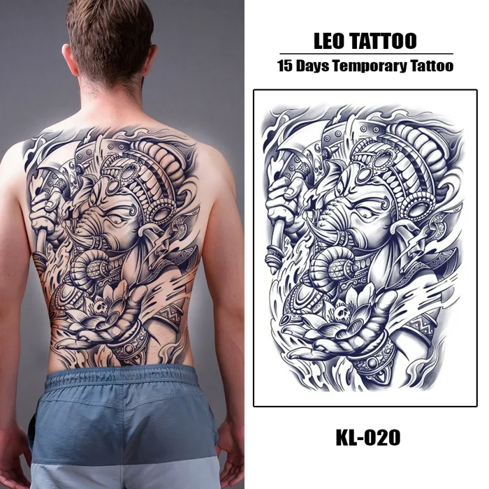 Hình Xăm Dán Phật Di Lạc Full Lưng Cực Ngầu – Tattoo Dán 15 Ngày – 35x48cm  | Shopee Việt Nam