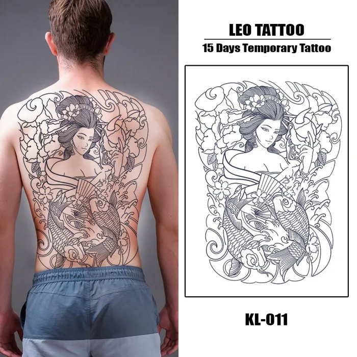 Hình Xăm Dán Phật Di Lạc Full Lưng Cực Ngầu – Tattoo Dán 15 Ngày – 35x48cm