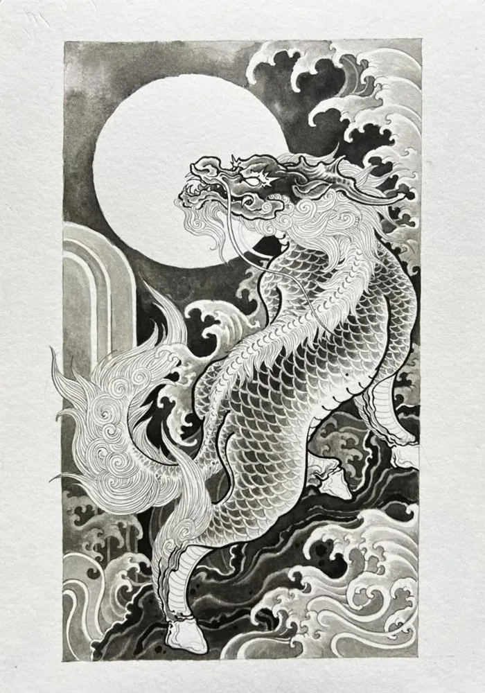 Hình xăm tỳ hưu | Hình xăm irezumi, Hình xăm kì lân, Nhật cổ