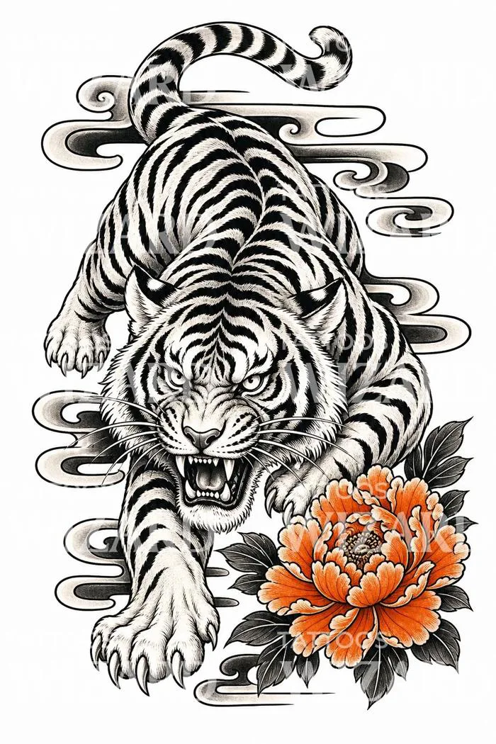 Tiger Irezumi Tattoo Design | Japanese – Tattoos Wizard Designs