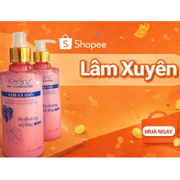 GEL TẠO KIỂU TÓC UỐN KARANZ 250ml XẢ KHÔ PHỤC HỒI giữ nếp tóc bền lâu dưỡng  ẩm và tăng độ bóng mượt.