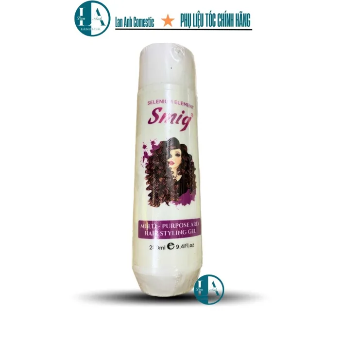 Kem bóp tóc xoăn Smig 280ml Gel xoăn giữ nếp tóc uốn Xả Khô dưỡng tóc xoăn  Smig