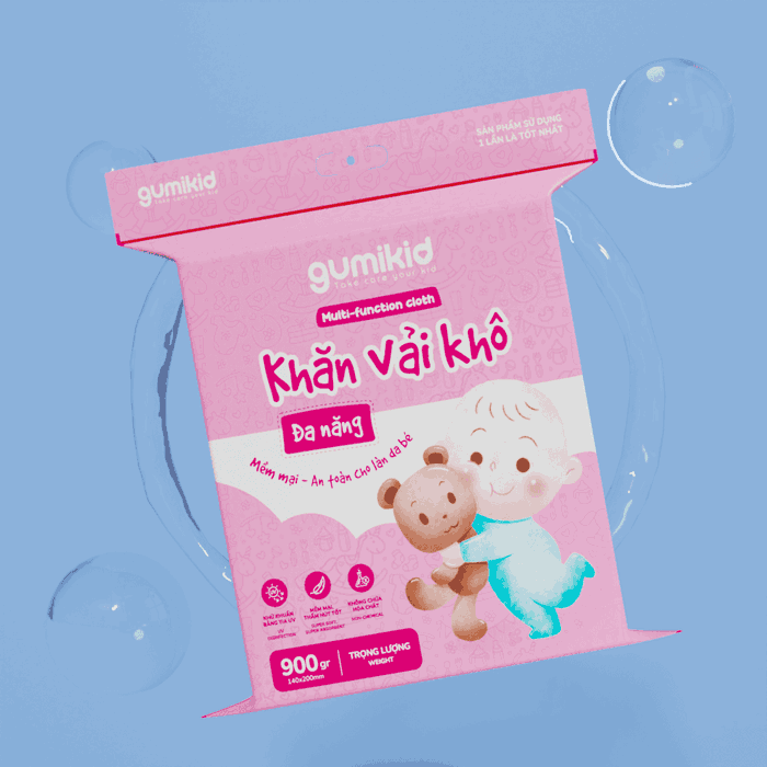 Khăn vải khô 900g Đa năng Gumi an toàn, thấm hút TỐT