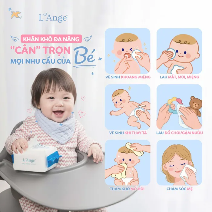 L'Ange Khăn Vải Đa Năng Mềm Mịn, Không Mùi & Xơ Bông | YODEE Việt Nam