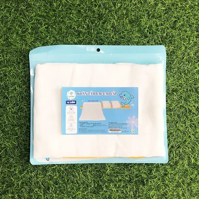 Khăn tắm xô cho bé Topkids 75cm*80cm, khăn tắm gạc Nhật cao cấp