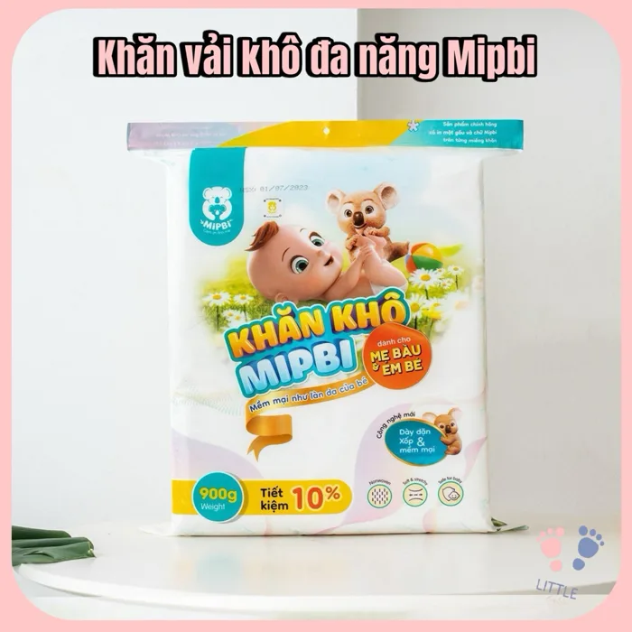 Khăn Vải Khô Mipbi Chính Hãng – Khăn Khô Đa Năng Cho Bé, Khăn Lau Mặt, Thay  Khăn Ướt An Toàn