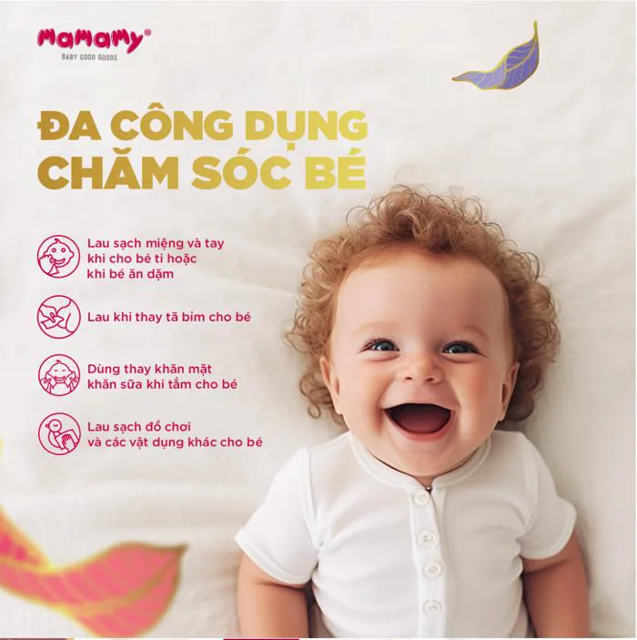 Khăn khô đa năng Mamamy Tropical túi 160 tờ