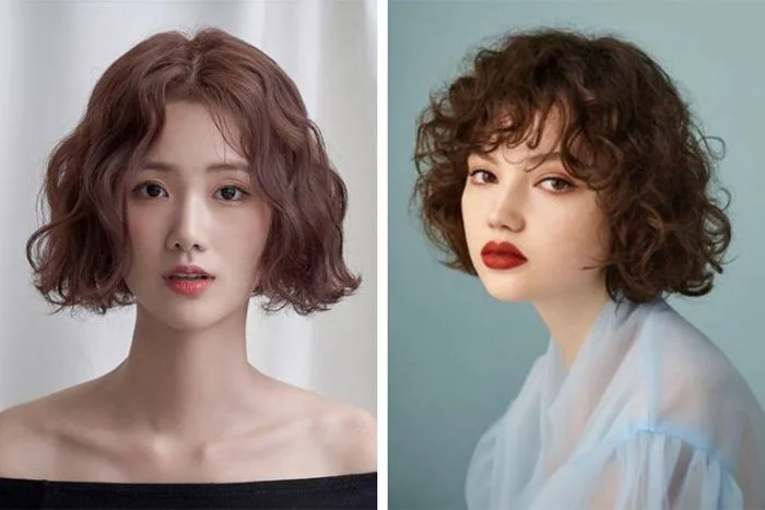 Các kiểu tóc xoăn ngắn cho mặt tròn TRẺ TRUNG hot nhất 2026