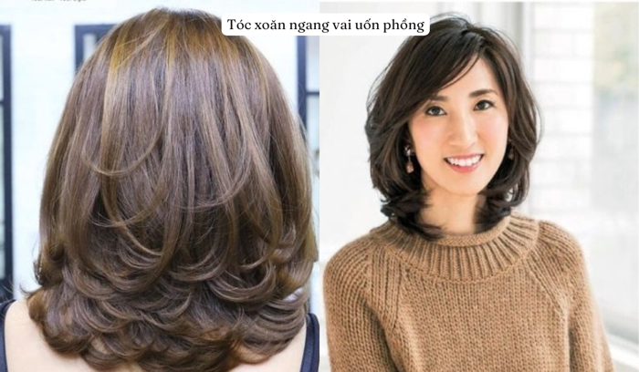 10+ Kiểu Tóc Xoăn Uốn Ngang Vai Trẻ Trung Cho Phụ Nữ Trung Niên