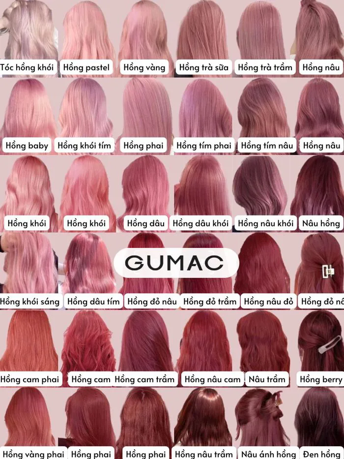 Bảng màu tóc hồng pastel NGỌT NGÀO trẻ trung cho nàng