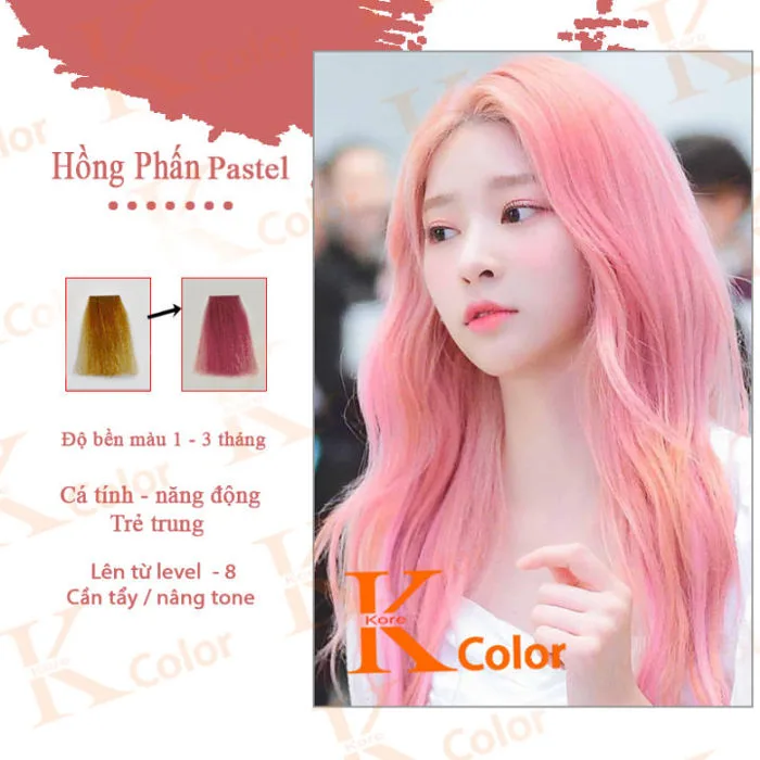 Thuốc nhuộm tóc màu HỒNG PASTEL (đã bao gồm thuốc tẩy) Kcolor - Lazada |  Lazada Việt Nam