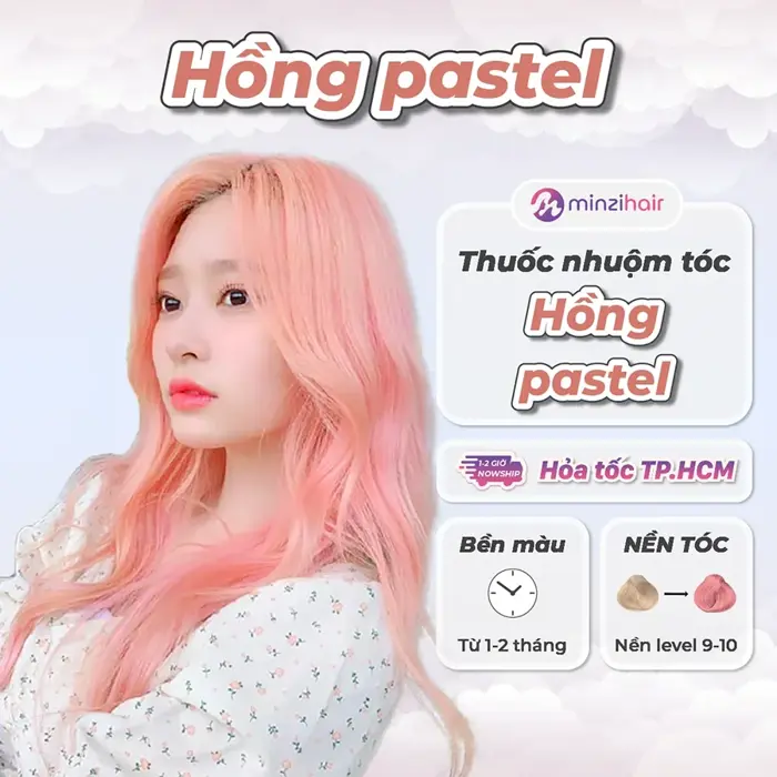 Thuốc nhuộm tóc màu HỒNG PASTEL