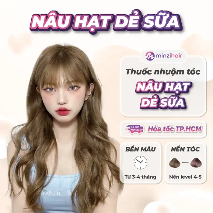 Thuốc nhuộm tóc màu NÂU HẠT DẺ SỮA