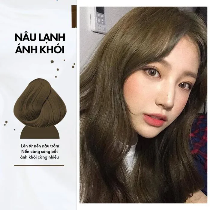 Thuốc Nhuộm Tóc Dạng Tuýp Nâu Lạnh Ánh Khói (Không Cần Tẩy) Damask - Mỹ  Phẩm Chính Hãng