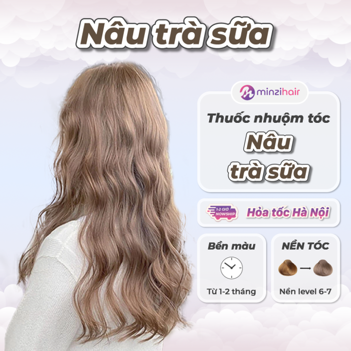 Thuốc nhuộm tóc Màu Nâu Trà Sữa - Nâu Sữa - Không Cần Tẩy Tóc - Minzihair  HN | Lazada Việt Nam