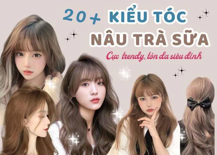 20+ Kiểu Tóc Màu Nâu Trà Sữa Đẹp, Tôn Da, Sành Điệu Nhất 2024 | TIKI