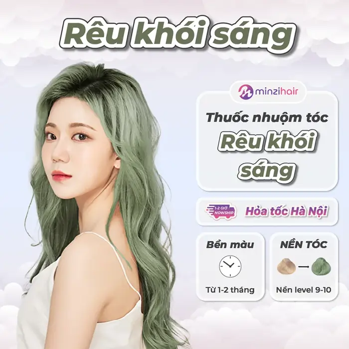 Thuốc nhuộm tóc màu RÊU KHÓI SÁNG
