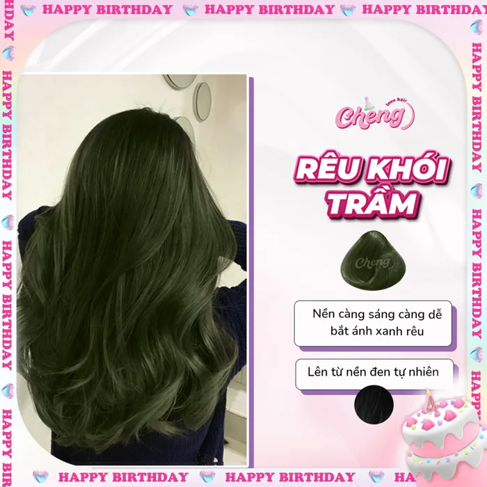 Thuốc nhuộm tóc RÊU KHÓI TRẦM Không Tẩy - Cheng Love Hair