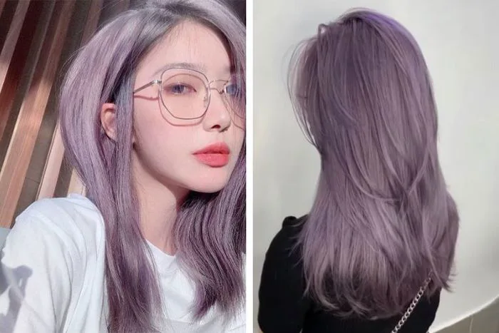 13+ Kiểu nhuộm tóc tím khói cực HOT TREND cho nàng
