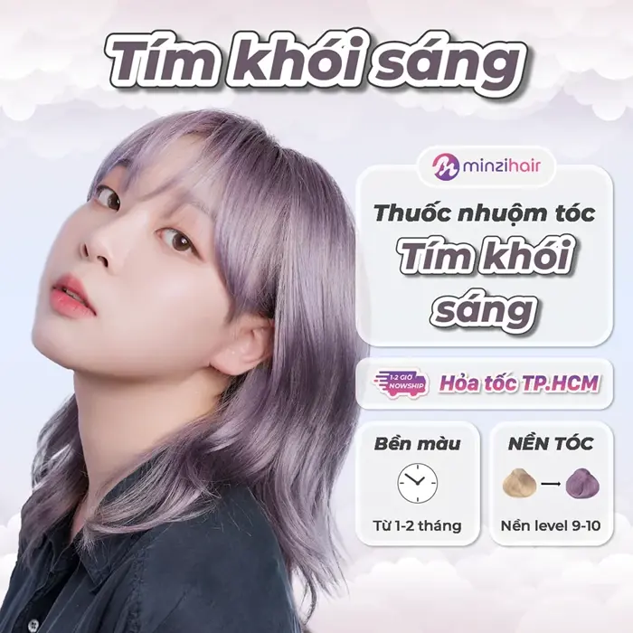 Thuốc nhuộm tóc màu TÍM KHÓI SÁNG