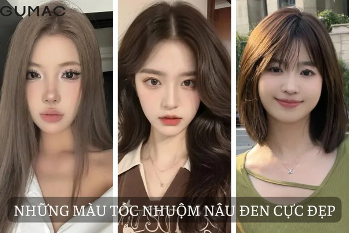 21 Màu tóc nhuộm nâu đen TÔN DA cực trẻ trung hot nhất 2026