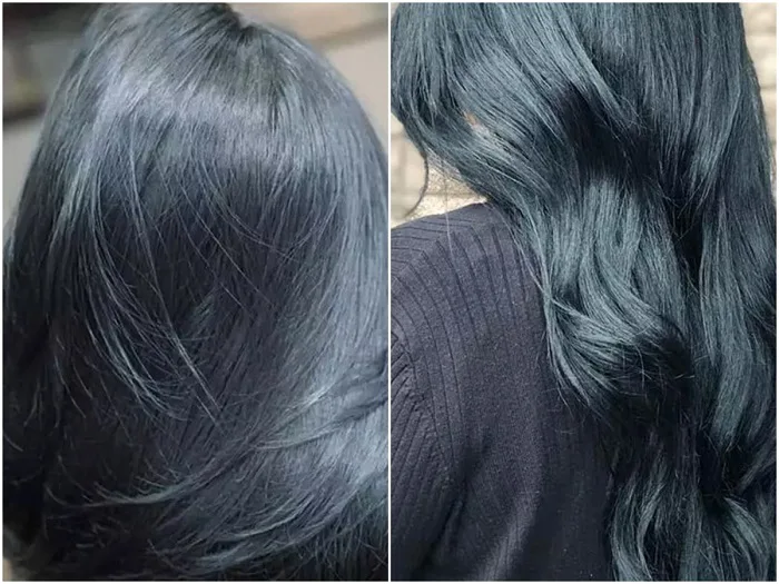Hướng dẫn cách nhuộm và chăm sóc tóc màu xanh đen - Omnia Hair Boutique -  Salon tóc organic tại Hà Nội