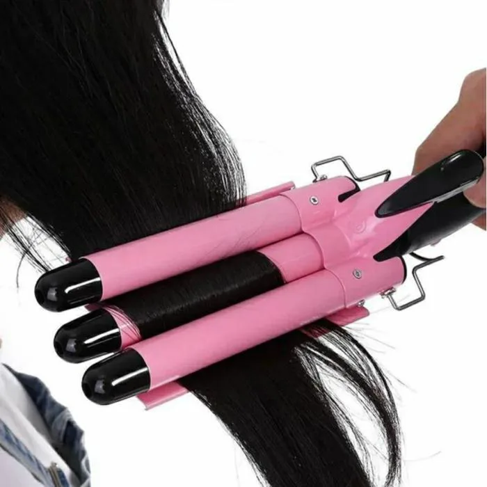 Máy uốn tóc xoăn sóng nước bấm tóc 3 trục hàng chính hãng TEKKIN 22mm