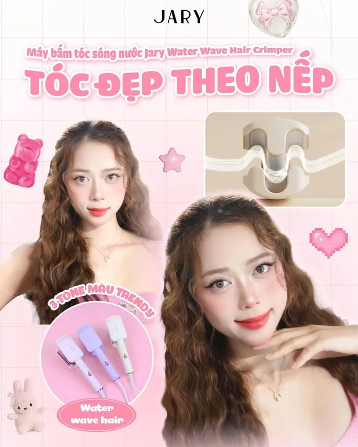 MÁY BẤM TÓC SÓNG NƯỚC JARY WATER WAVE HAIR CRIMPER - TONE BE – Jary Việt Nam