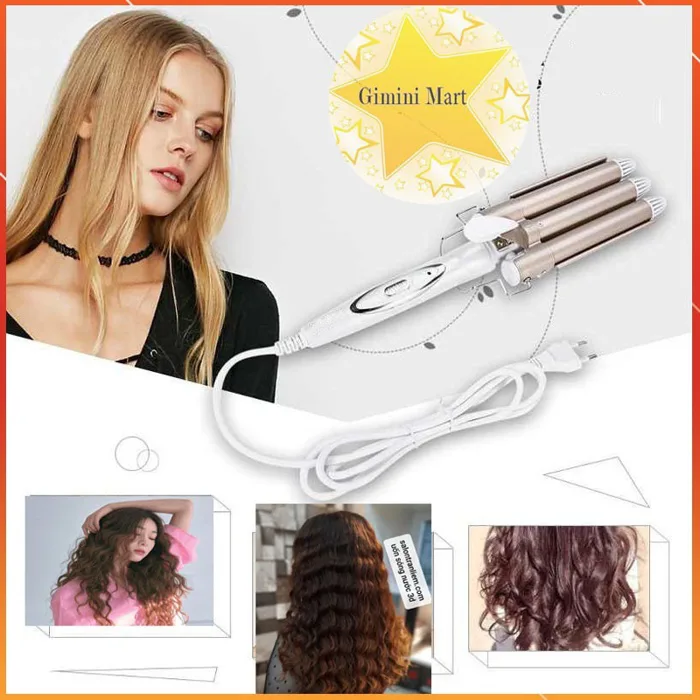 Máy uốn tóc 3 trục, máy uốn sóng nước dụng cụ làm tóc thế hệ mới, điều  chỉnh được nhiệt độ,làm nóng nhanh dễ sử dụng | Lazada Việt Nam