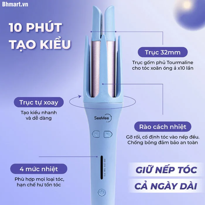 Máy Uốn Tóc Tự Động SeeMee Chính Hãng – Bhmart.vn