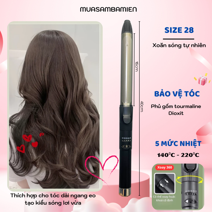 Máy uốn tóc Koremi hàn quốc chuẩn salon tóc xoay trục xoay 360 độ - Koremi  Việt Nam