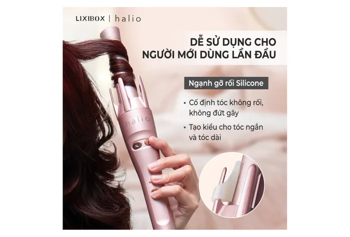 Máy Uốn Tóc Tự Xoay Ion Âm Halio Auto Rotating Hair Curler | Lixibox