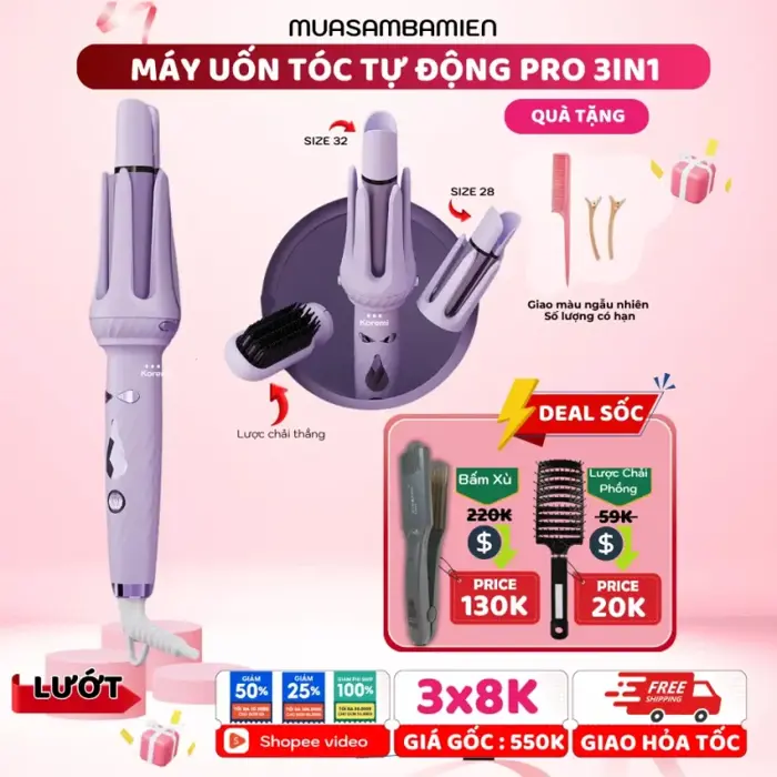 Máy uốn tóc xoăn tự động cao cấp uốn xoăn lọn hàn quốc Koremi - Koremi Việt  Nam