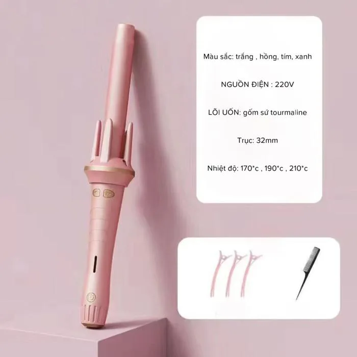 MÁY UỐN XOAY TỰ ĐỘNG VER 2 Chuyên Sỉ Tóc Giả