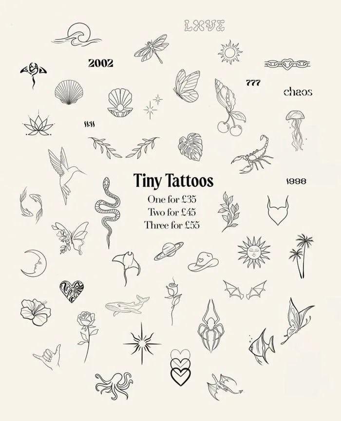 Tiny Tattoos: Small, Girly, Minimal, and Subtle Hand Tattoos | Tatuaggi  manta, Tatuaggi hippie, Tatuaggi stile line