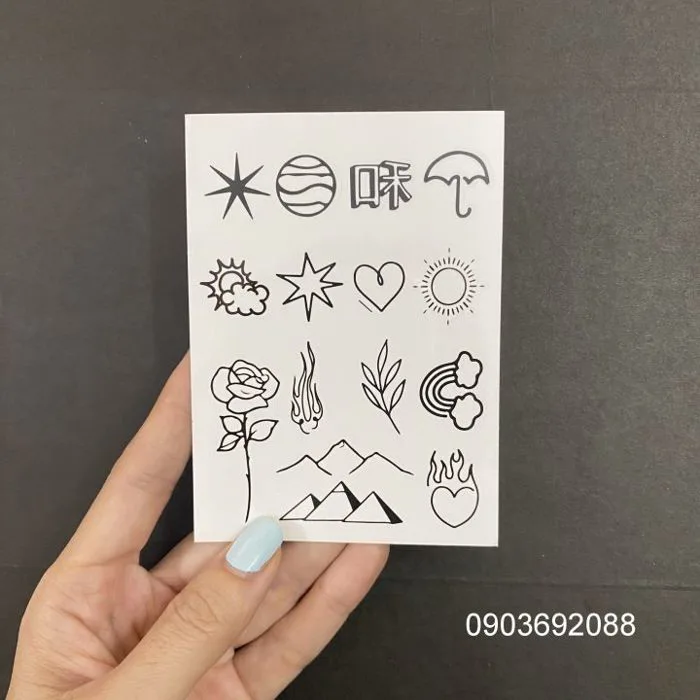 Tattoo mini đẹp nhiều mẫu 8x11cm, Sticker Tattoo họa tiết nhí, Hình Xăm Dán  tạm thời HCM | Lazada Việt Nam